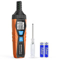 Temperature Humidity Meter, High Precision Thermometer Hygrometer with Ambient, Dew Point, Wet Bulb Thermometer, Dual Display Temperature & Humidity with LCD Backlight, TH10