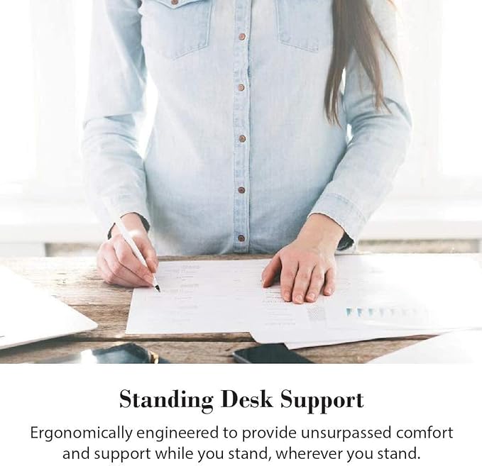 WellnessMats Original Collection Anti-Fatigue Floor Mat, Polyurethane – Ergonomic Support Pad for Home, Kitchen, Garage, Office Standing Desk – Water Resistant - Made in USA