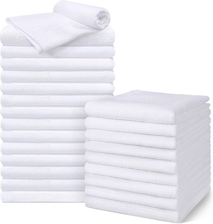 Salon Towels 24 Pack, Super Soft Microfiber Hand Towel | Highly Absorbent by Unimade