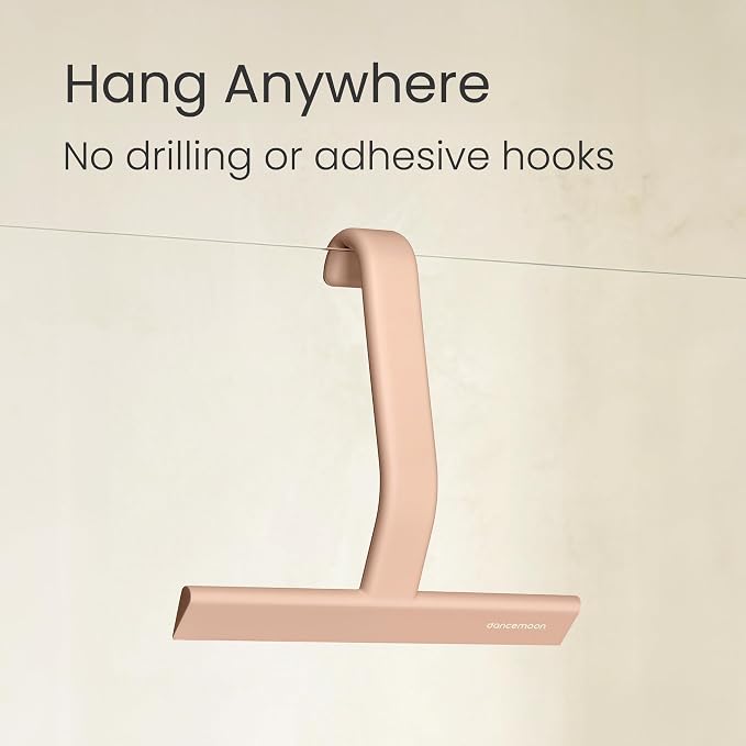 JustHang Shower Squeegee with Built-in Hook, 10-Inch Terracotta | Award-Winning - Image 4
