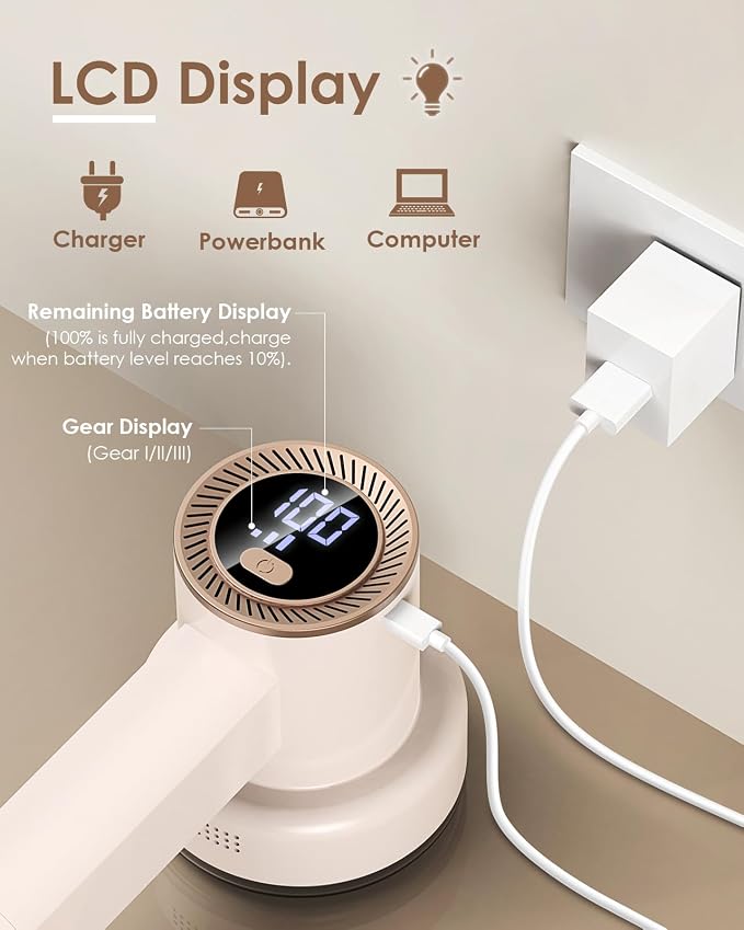 HOMEASY Fabric Shaver, Rechargeable Lint Remover - Image 2