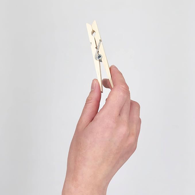 Clorox Wood Clothespins with Spring – Value Pack Set of 50 | Rust Resistant - Image 3