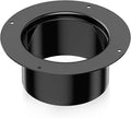 Hon&Guan 4 Inch Duct Connector, 4 Inch Duct Connector Flange Dryer Vent Connector For Heating Cooling Ventilation System, Plastic Dryer Vent Wall Plate -Black.