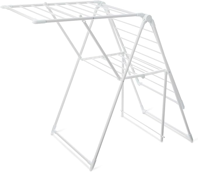 Amazon Basics Foldable Space-Saving 2-Wing Metal Clothes Drying Rack, by AmazonBasics