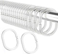 24 Pcs Clear Plastic Shower Curtain Hooks by Careyoungs