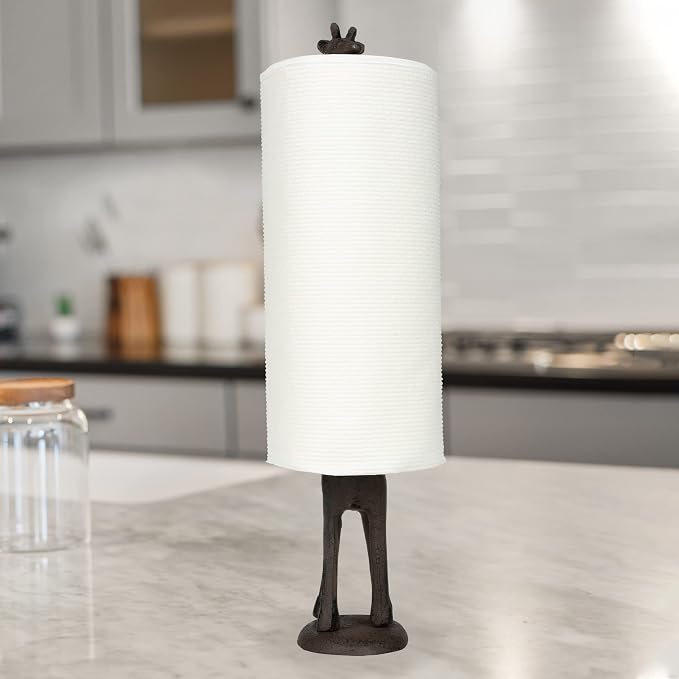 WallCharmers Rustic Paper Towel Holder, Metal Toilet or Kitchen Paper Holder - Image 7