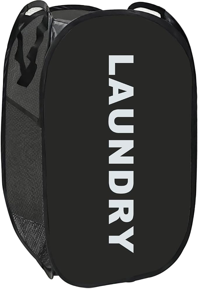 Collapsible Laundry Basket Foldable Laundry Hamper Pop Up Basket Dirty Clothes by Aplter