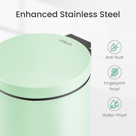 Cesun Small Round Bathroom Trash Can - Image 3