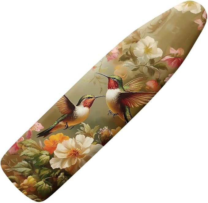 Hummingbird Flower Cover for Ironing Board 15x54 Inch Standard Size Iron Board by Unknown