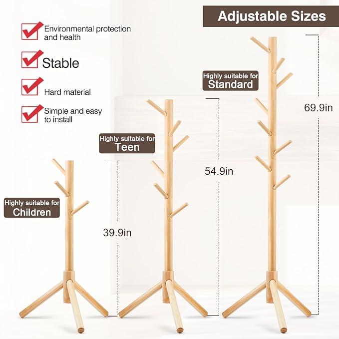 WANGMUXIA Freestanding Coat Rack | Coat Rack - Image 6