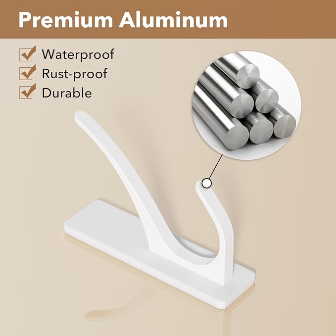 pickpiff White Self-Adhesive Hook, 13LB Hanger - Image 6