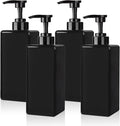 Refillable Lotion Soap Dispenser Plastic Pump Bottle 22oz Black 4 Pack | by JiatuA