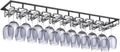 Xverycan Wine Glass Rack Under Cabinet, 10 Row Extreme Large Stemware Hanger, Metal Wine Goblet Holder, DIY Bar Glass Storage Rack for Bar Counter, Kitchen, Screws Included