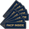 Signs ByLITA Standard FACP Inside Sign | Fire Safety Signage (Navy Blue/Gold) - Medium 10 Pack