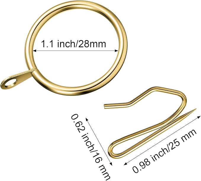 Hotop 30 Pcs Metal Curtain Rings - Image 3