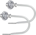 USFOOK Silver Curtain Holdbacks, Decorative Drapery Tiebacks, 2 Pack/1 Pair | by USFOOK