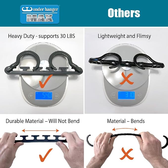 Max 20-Pack Space-Saving Hangers, 360° Hook - Image 4