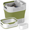 TECHMILLY Collapsible Plastic Laundry Basket Hamper by TECHMILLY