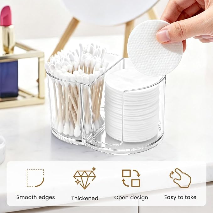 2- Grid Q-tip Holder for Bathroom, Cotton Swab Holder - Image 5
