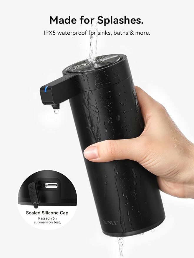 Touchless Automatic Soap Dispenser – Clog-Free Pump, 0.2s Fast Sensor, USB-C - Image 6