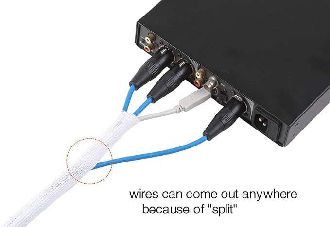 Alex Tech 25ft - 1 inch Cord Protector Wire Loom Tubing Cable Sleeve Split - Image 3