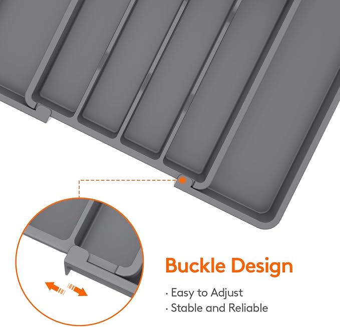 Lifewit Expandable Silverware Drawer Organizer, Kitchen Utensil Tray | BPA-free - Image 5