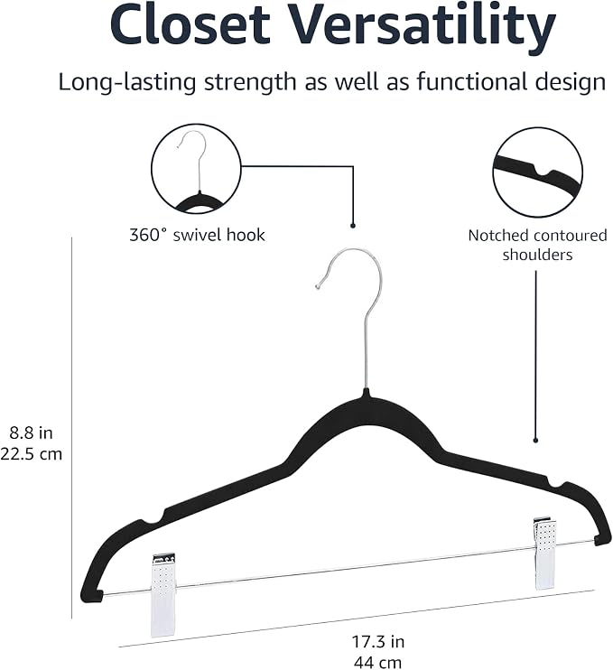 Amazon Basics Velvet Non-Slip Skirt Clothes Hangers - Image 5
