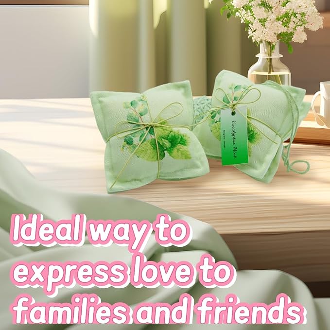 AUCUDA 4 Pack Mint Sachet Bags for Drawers and Closets, Scented Packets - Image 7