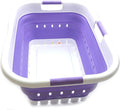SAMMART 41L Collapsible 3 Handled Plastic Laundry Basket by SAMMART