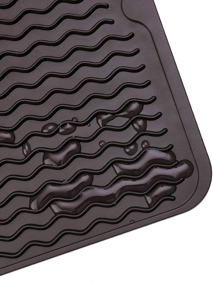 MicoYang Silicone Dish Drying Mat — Quick-Dry Ridges Counter & Sink Pad - Image 9