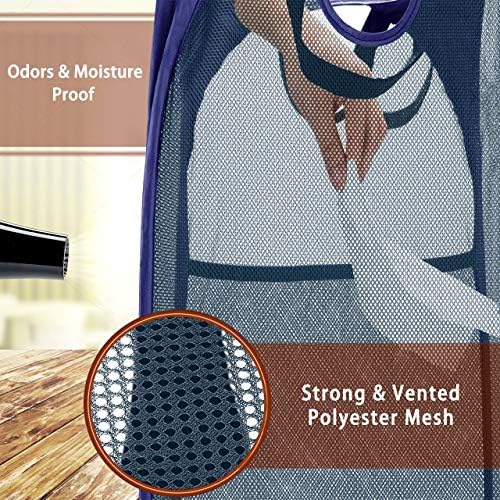 HOUSE AGAIN 2Pack Strong Mesh Pop Up Laundry Hamper, 70L Collapsible Laundry - Image 4