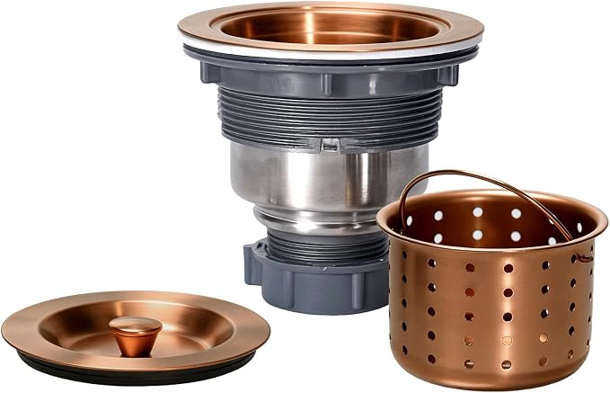 KONE 3/1-2 Inch Sink Drain Assembly Antique Copper Kitchen Sink Drain Kit by KONE