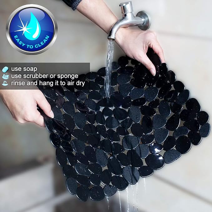 Bligli Pebble Sink Mat for Stainless Steel/Ceramic Sinks, 2 Pack PVC Sink - Image 6
