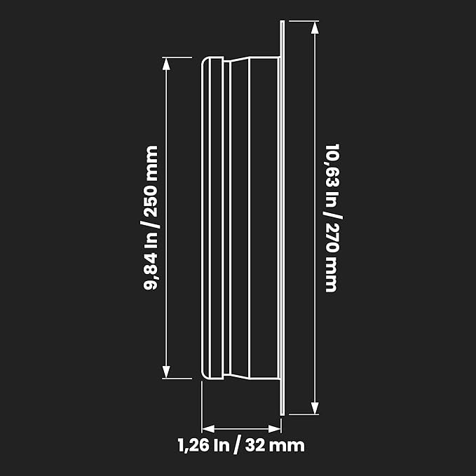 Repa Market 10'' Inch Metal Duct Connector Flange - Air Tight Vent Duct Collar - for Connecting Exhaust, Intake Flex and Straight Ducting - Heating, Cooling Universal HVAC Adapter - Home, Commercial