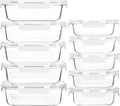 M MCIRCO 10 Pack Glass Food Storage Containers by MMCIRCO