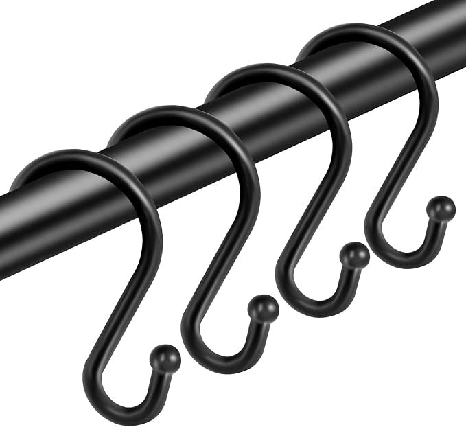 TOPROD S Shaped Shower Curtain Hooks Rings Shower Curtain Hangers S Hooks by TOPROD