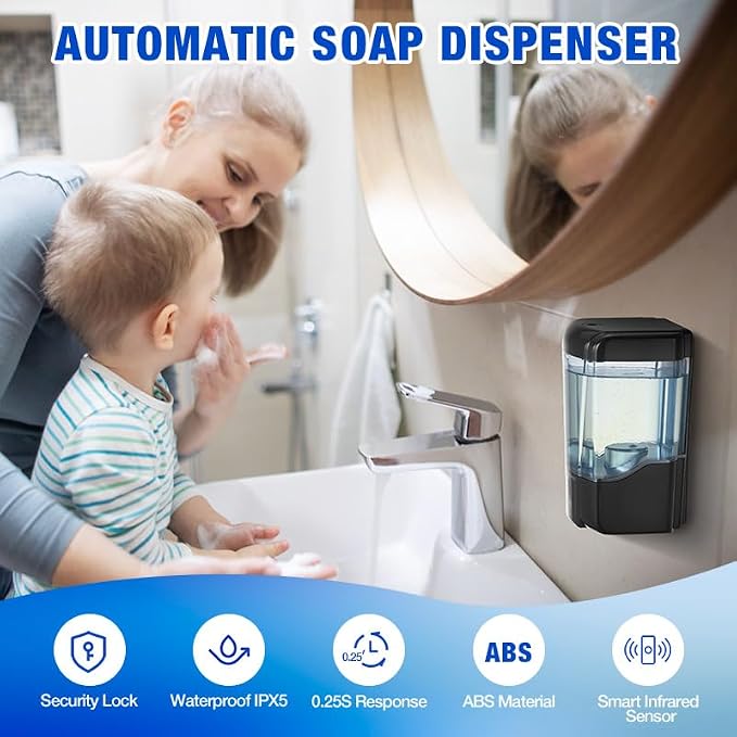 Automatic Soap Dispenser Touchless, 600 ml / 20 oz Commercial Hand Soap - Image 5
