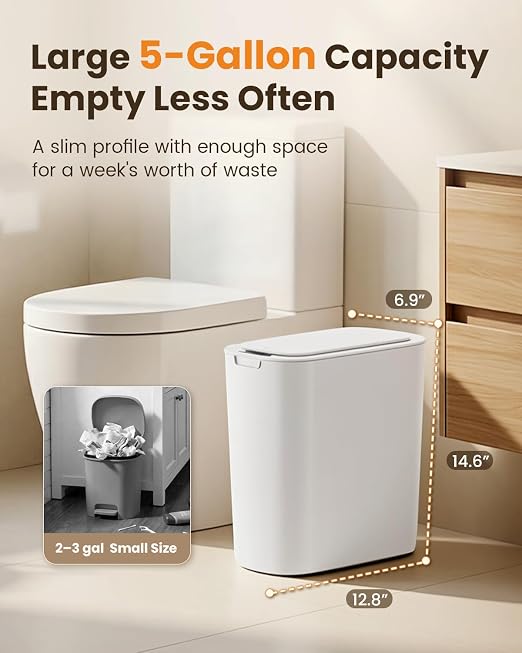 Cesun 5 Gallon Automatic Bathroom Trash Can - Image 4