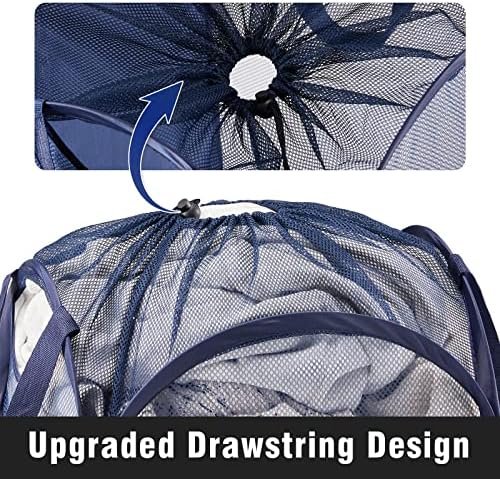 TECHMILLY Collapsible Mesh Pop Up Laundry Hamper - Image 2