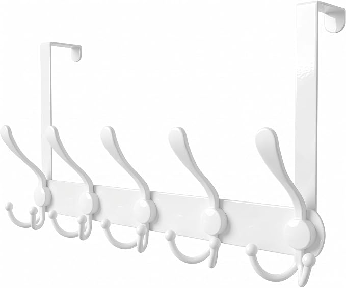 Over The Door Hooks, Coat Rack for Hanging Clothes Hat Towel by ENCOZY