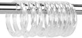 Clear Plastic Shower Curtain Rings, O Shaped Shower Rings by Qulable