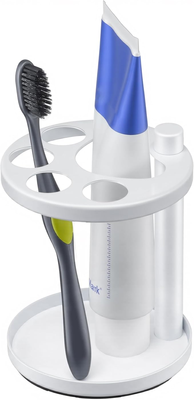 Metal Toothbrush Holder Stand for Bathroom: Stainless Steel Ventilated Organizer by Unknown