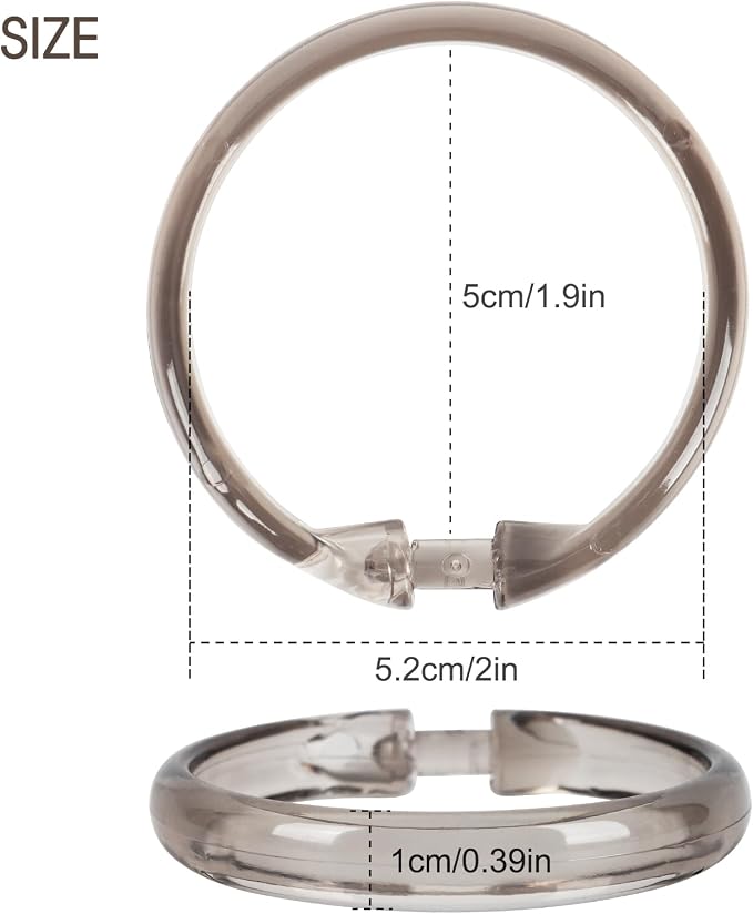 Light Taupe Shower Curtain Hooks - Image 5
