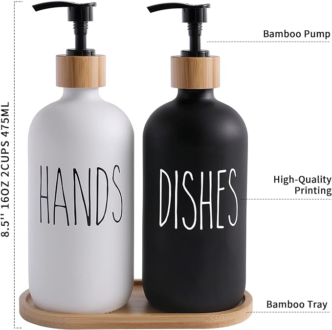 MOMEEMO Soap Dispenser Set, Suitable - Image 7