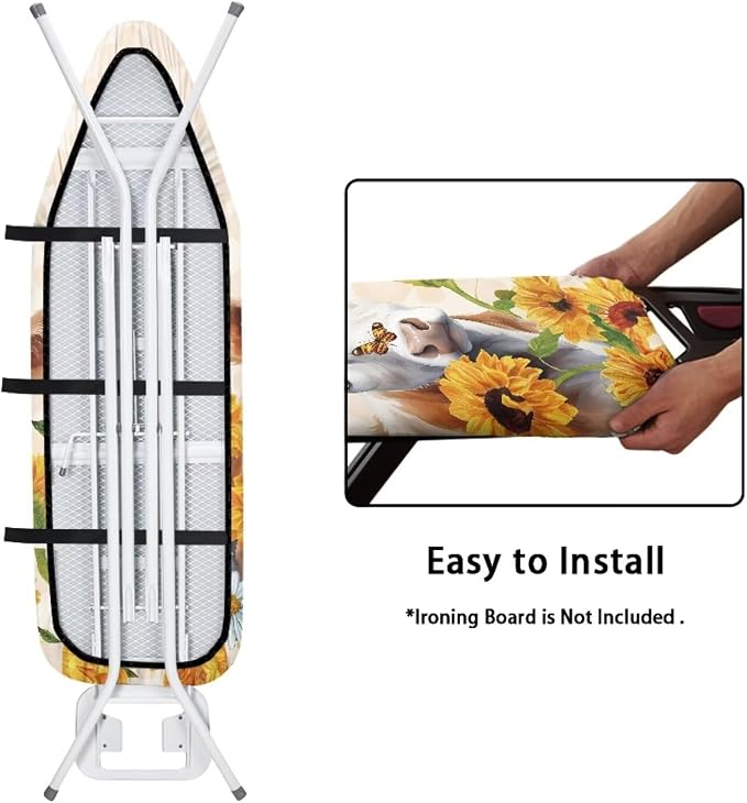 Sunflower Cow Ironing Board Cover and Pad Standard Full Size Iron Covers - Image 5