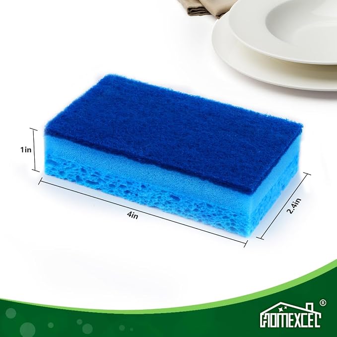 HOMEXCEL Sponges Kitchen 24 Pcs, Non-Scratch Sponge - Image 4