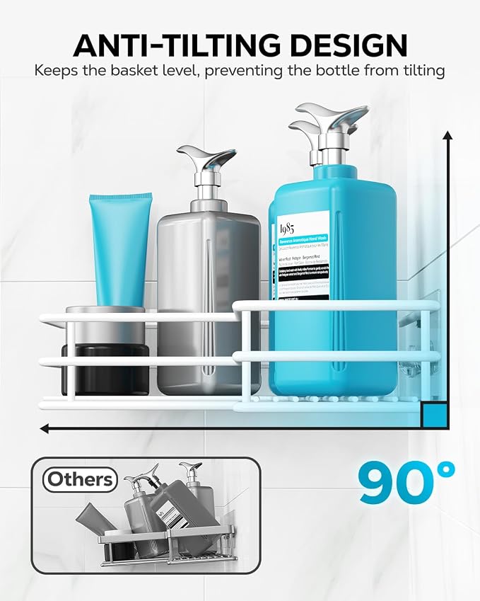 Nieifi Corner Shower Shelves, Adhesive Shower Caddy, Bathroom Organization - Image 6