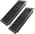 4x12 Inches 2 Pack Heavy Duty Walkable Floor Register Easy Adjust Air Supply Lever Floor Vents - Seattle Design - Vent Cover for Home Floor - Oil Rubbed Bronze