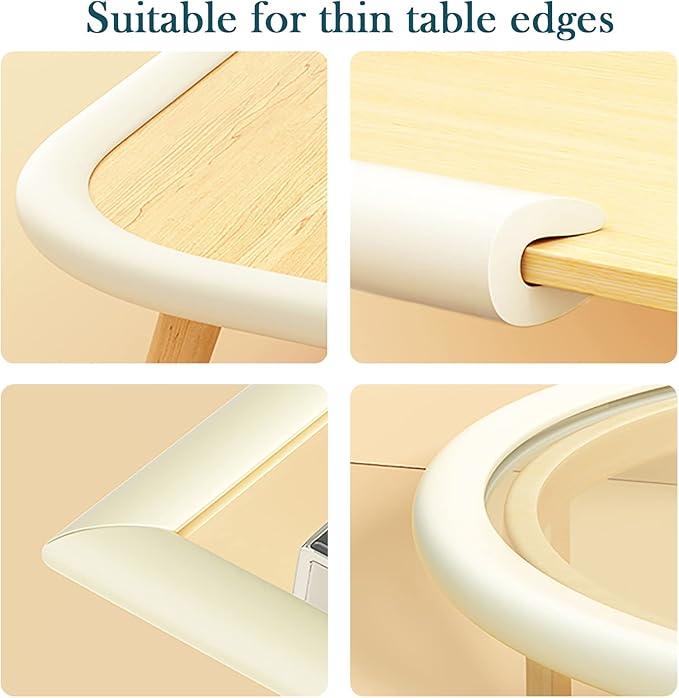 U Shape Edge Protectors for Glass Coffee Table,Foam Baby Proofing Safety Bumper Guard Strip,Corner Protectors for Kids,Extra Thick,Suitable for Furniture Fireplace,6.5 Ft/2m (Milky White)
