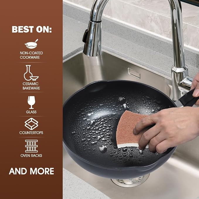 Orighty Non-Scratch Scrub Sponge, Non-Stick Cookware, Washing Dishes, and - Image 6